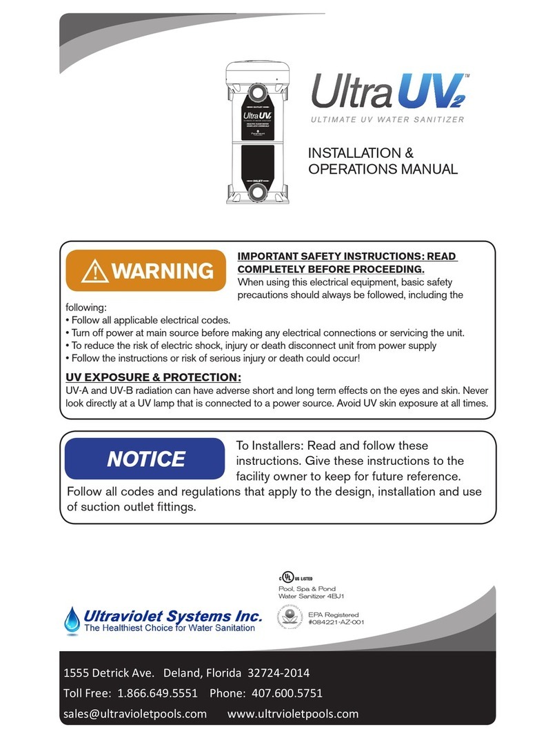 Ultraviolet Sysrtems Inc. Ultra UV2 Installation & operation manual