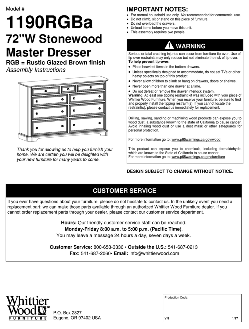 Whittier Wood 1190RGBa Assembly instructions