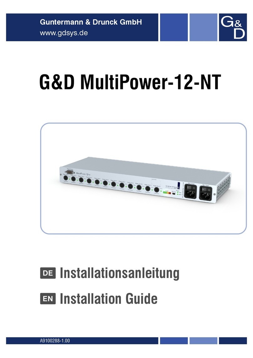 Guntermann & Drunck MultiPower-12-NT installation guide