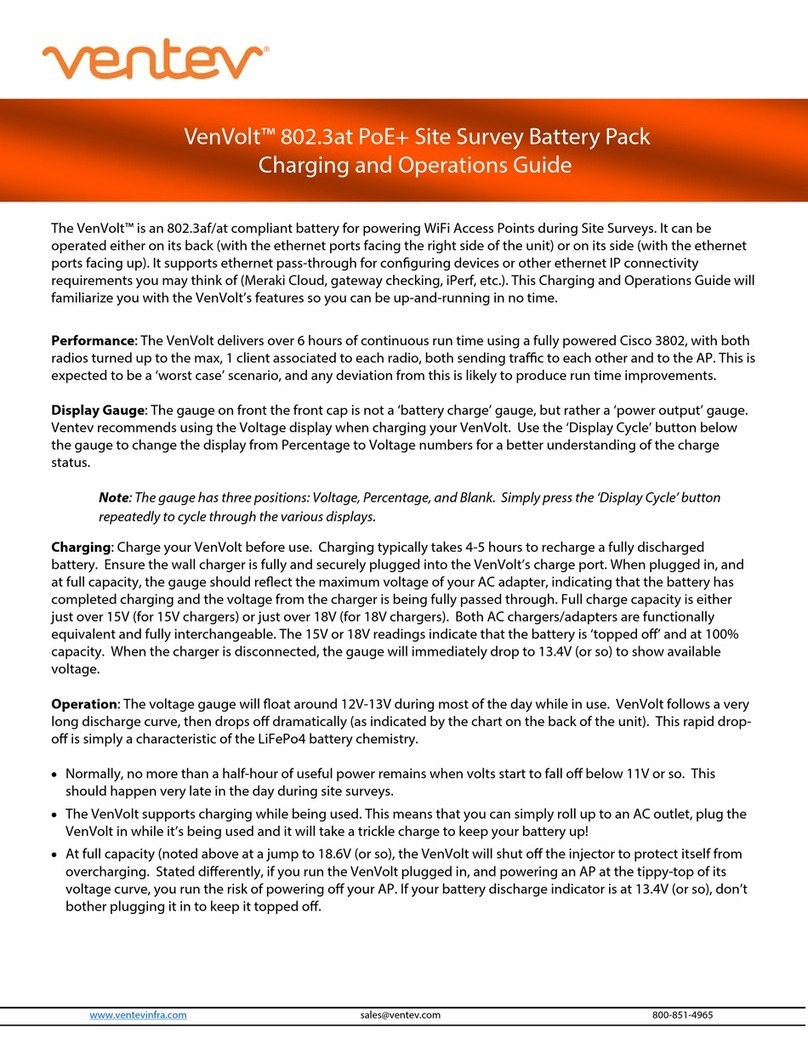 Ventev VenVolt operating instructions