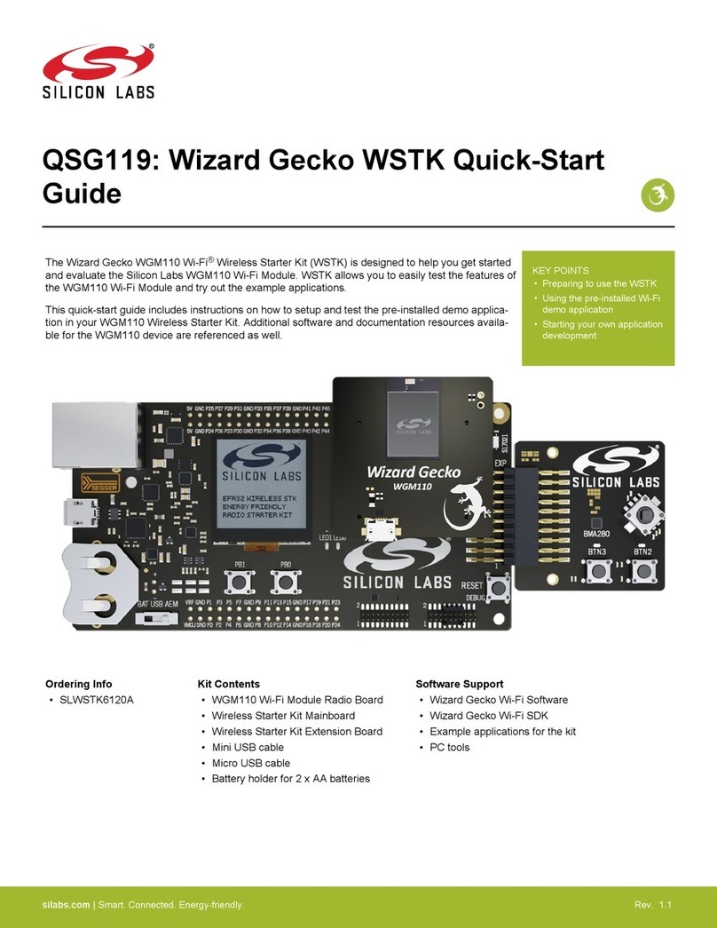 Silicon Laboratories Wizard Gecko WGM110 Wi-Fi Wireless Starter... Operating and maintenance instructions Silicon Laboratories Wizard Gecko WGM110 Wi-Fi Wireless Starter... Operating and maintenance instructions