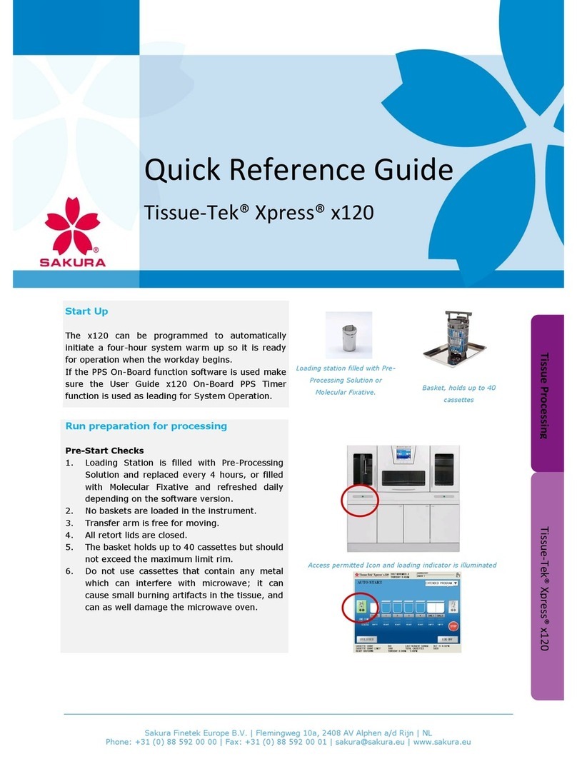 Sakura Tissue-Tek Xpress x120 User manual
