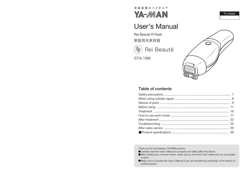 YAMAN Beaute R Flash User manual