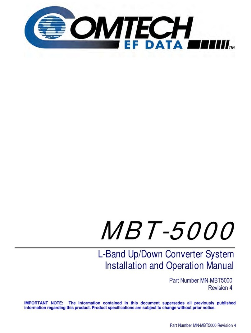 Comtech EF Data MBT-5000 Operating instructions