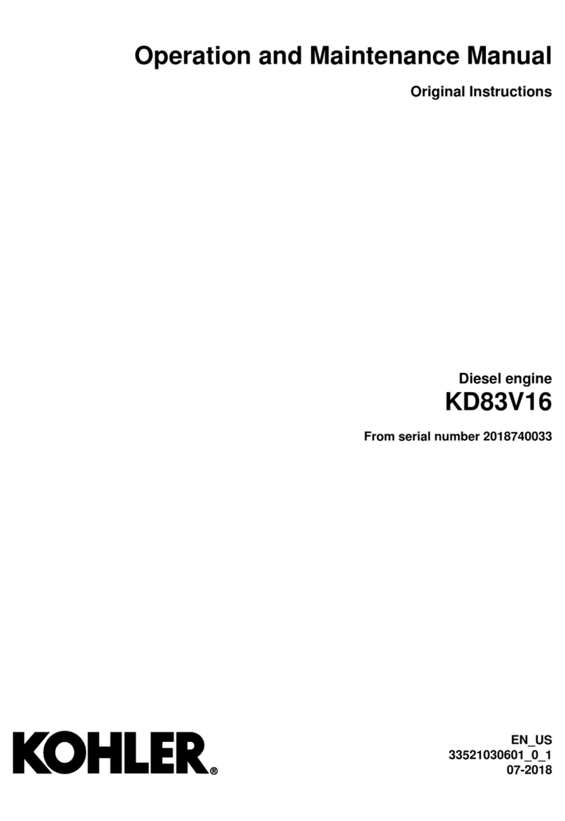 Kohler KD83V16 Operation and maintenance manual