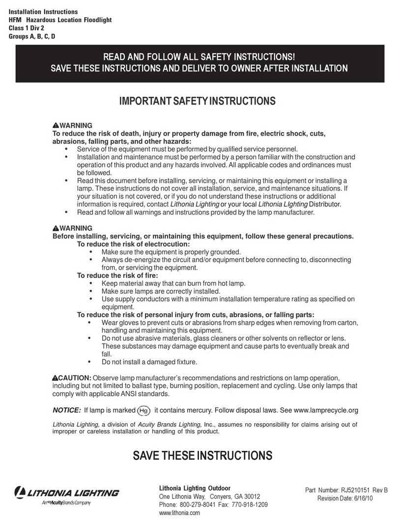 Lithonia Lighting HFM Installation instructions manual