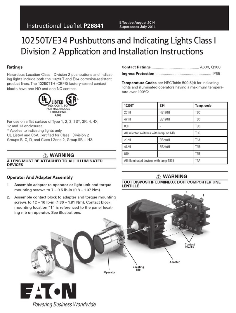 Eaton 10250T/E34 Instructional Leaflet
