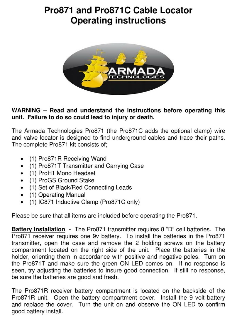 Armada Pro871 operating instructions