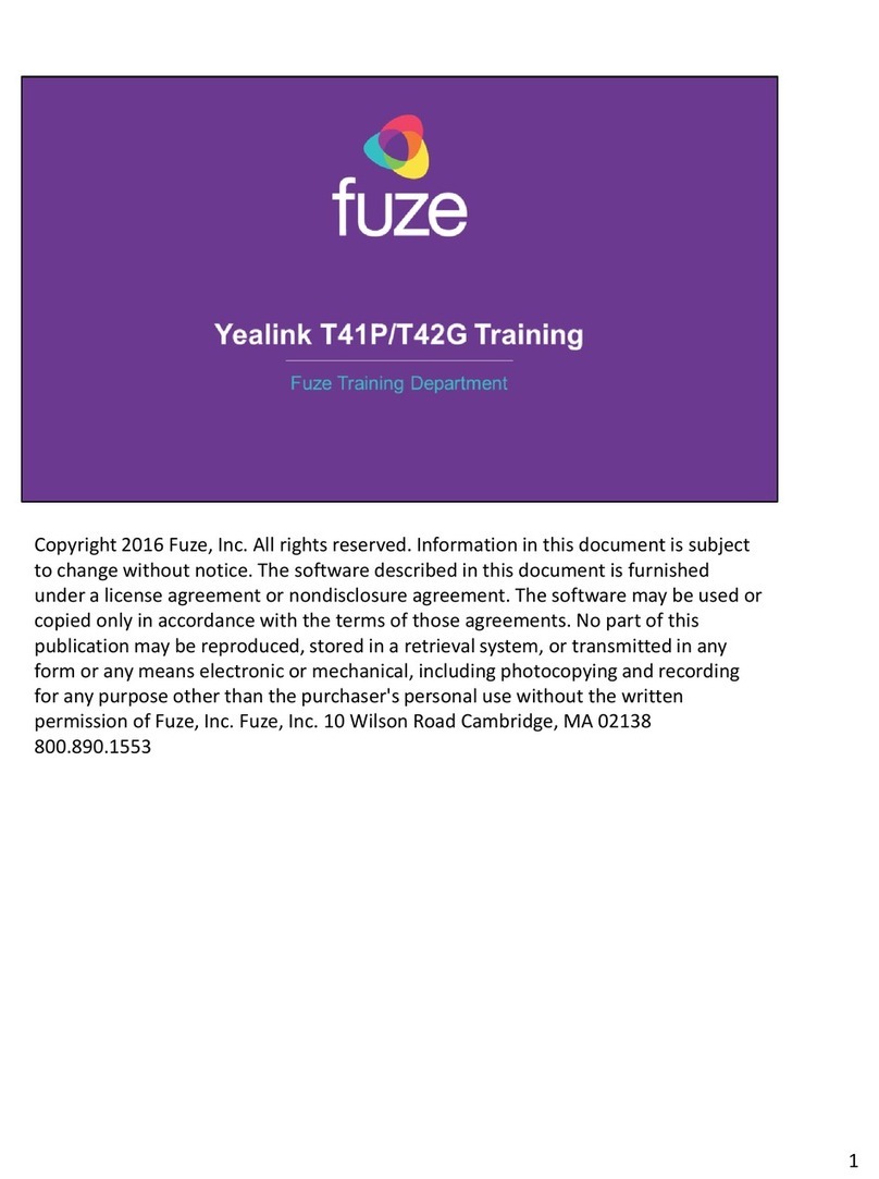 Yealink T41P Skype User manual