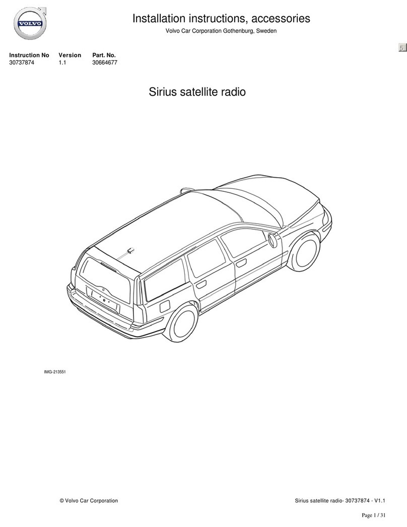 Volvo Sirius Installation instructions manual