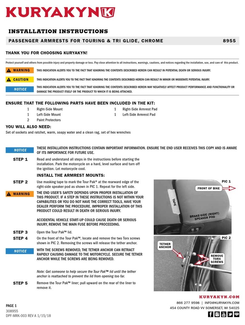 Kuryakyn 8955 installation instructions