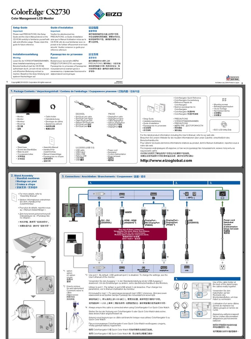 Eizo ColorEdge CS2730 User manual