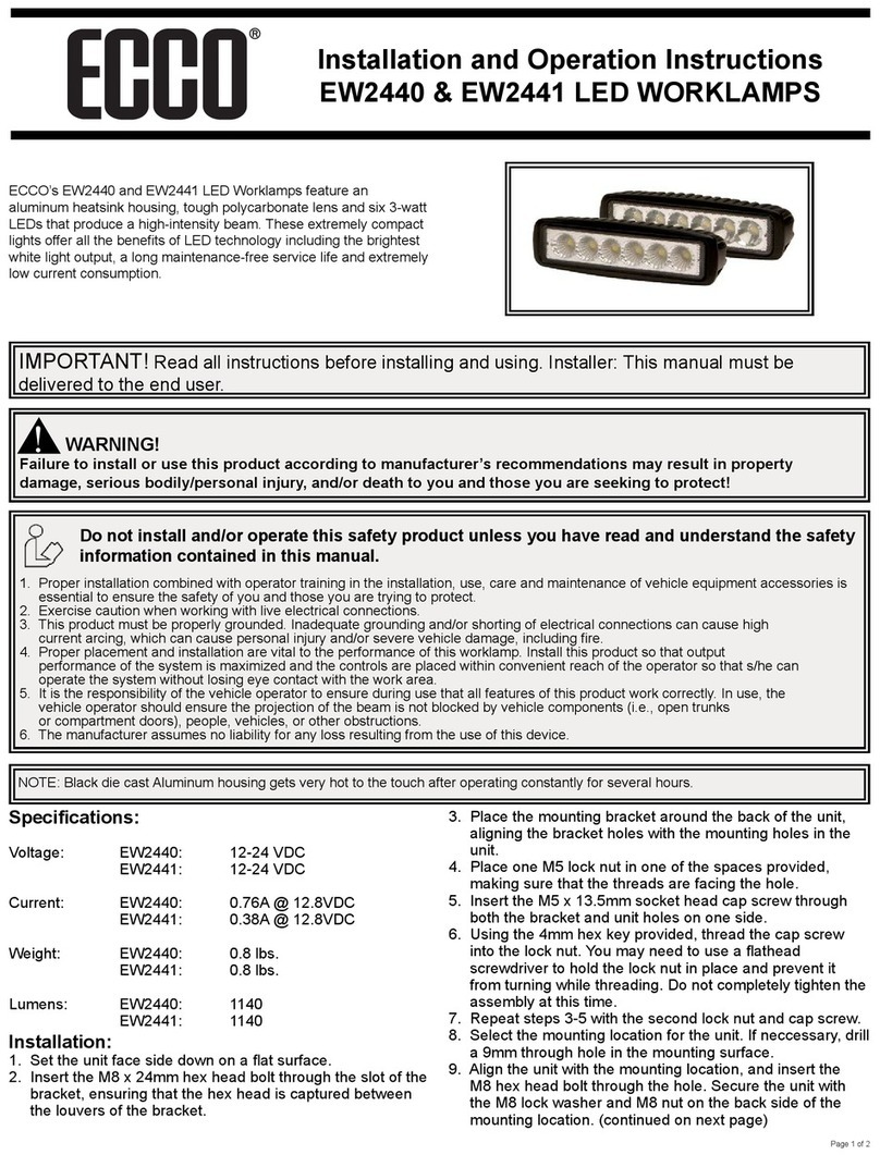 Ecco EW2440 Installation and operation instructions