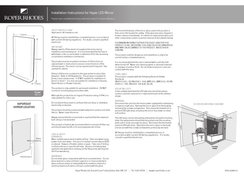 Roper Rhodes Hyper MLE370 installation instructions