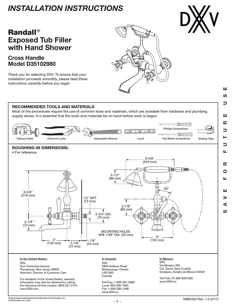 DXV Randall D35102980 installation instructions