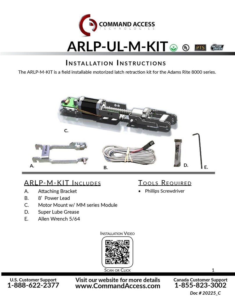 Command access ARLP-UL-M-KIT installation instructions