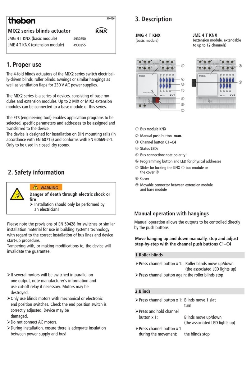 Theben JMG 4 T KNX User manual Theben JMG 4 T KNX User manual