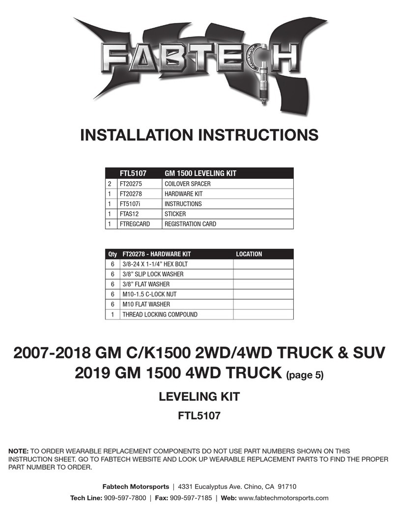 Fabtech FTL5107 User manual