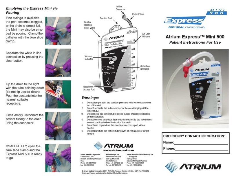 Atrium Express Mini 500 Patient Instructions For Use