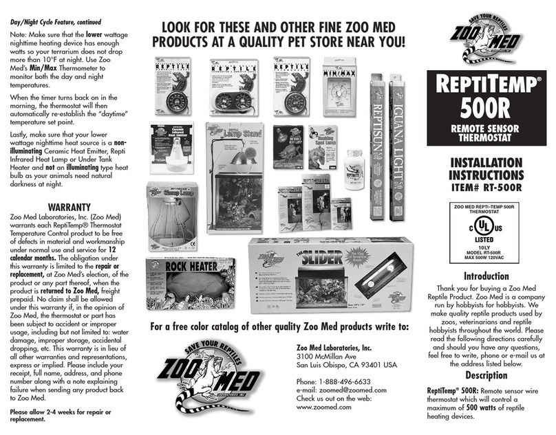 Zoo Med REPTITEMP 500R installation instructions