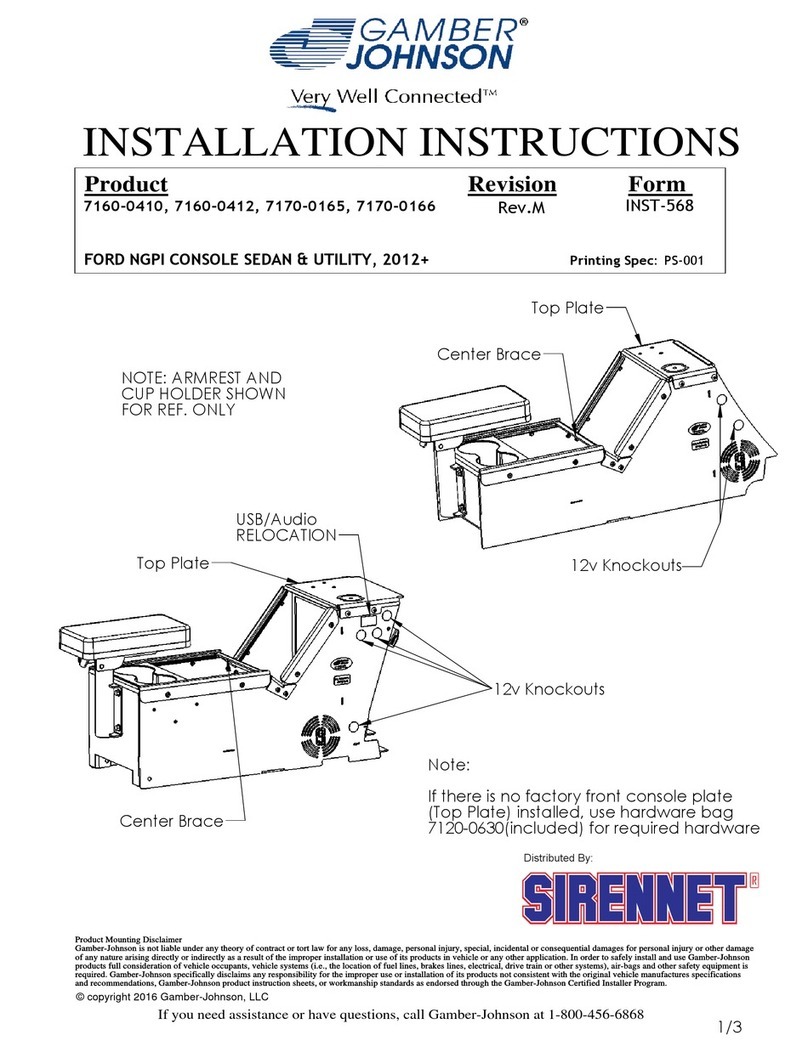 Gamber Johnson 7160-0410 installation instructions
