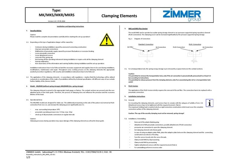 Zimmer MK series Assembly instructions