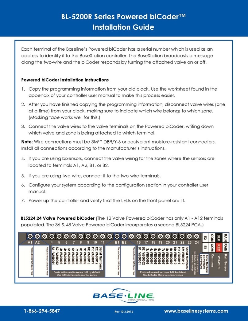 Base Line BL-5200R Series Powered biCoder installation guide Base Line BL-5200R Series Powered biCoder installation guide