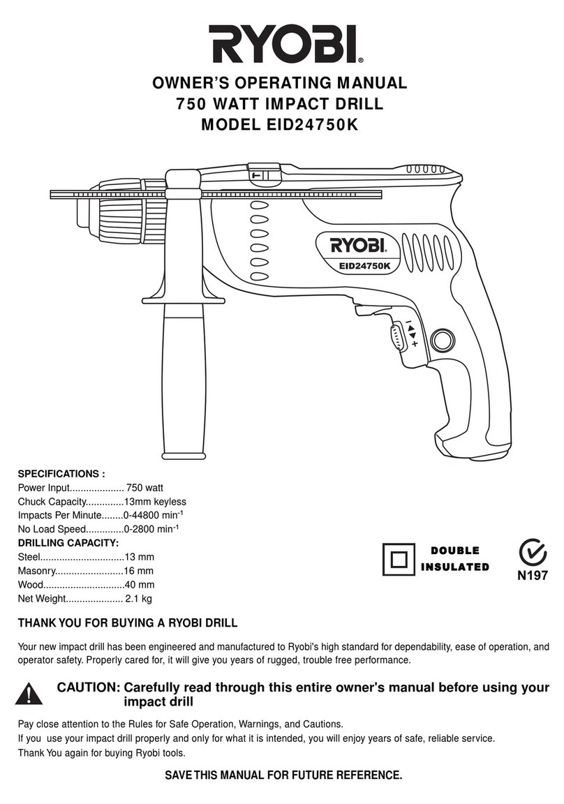 Ryobi EID24750K Owner's operating manual