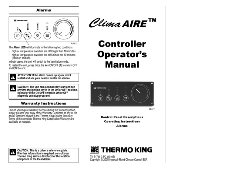 Thermo King ClimaAIRE BEA114 Operator's manual