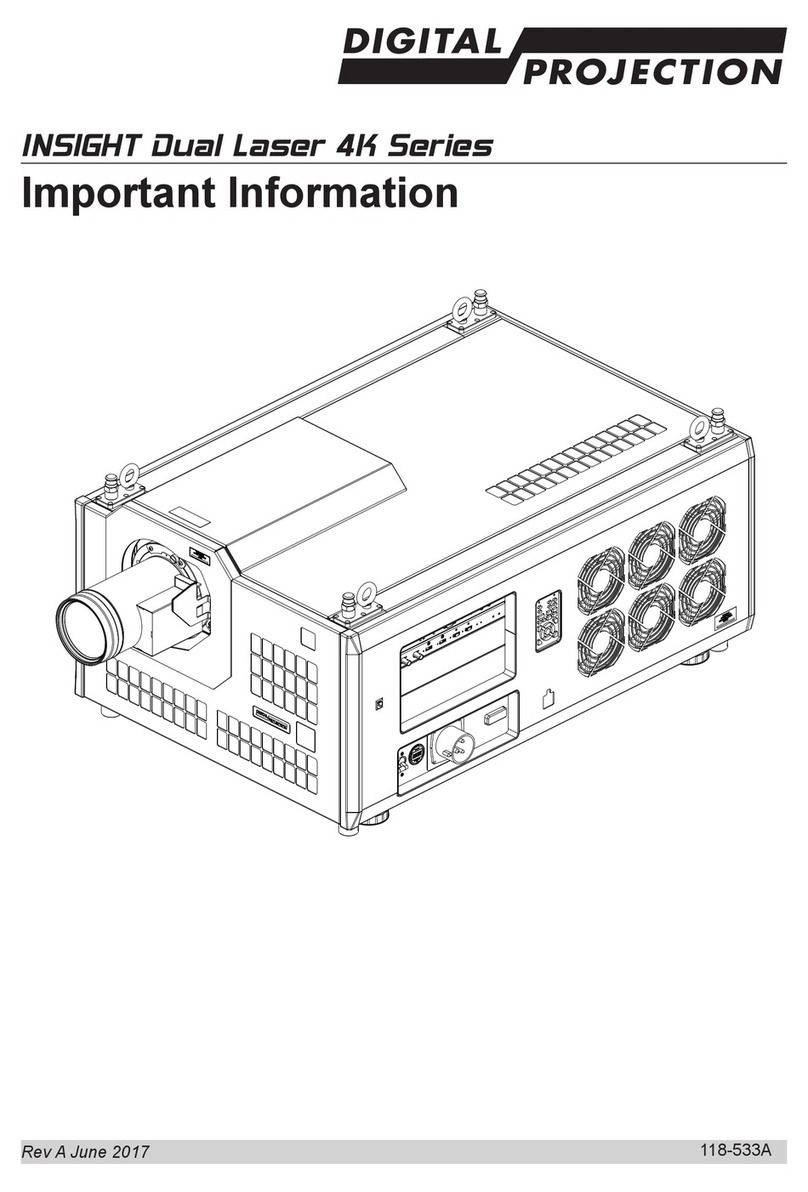Digital Projection INSIGHT 4K Dual LED Series Operating manual Digital Projection INSIGHT 4K Dual LED Series Operating manual