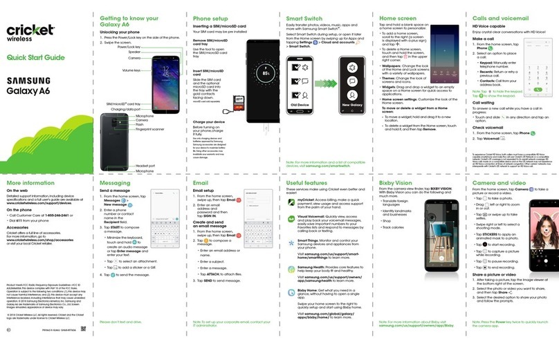 Samsung Galaxy A6 quick start guide