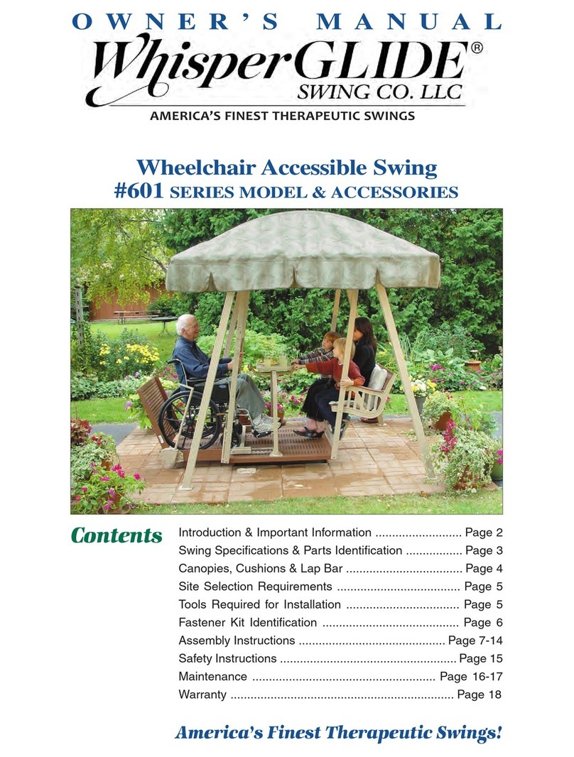 WhisperGLIDE Wheelchair Accessible Swing User manual