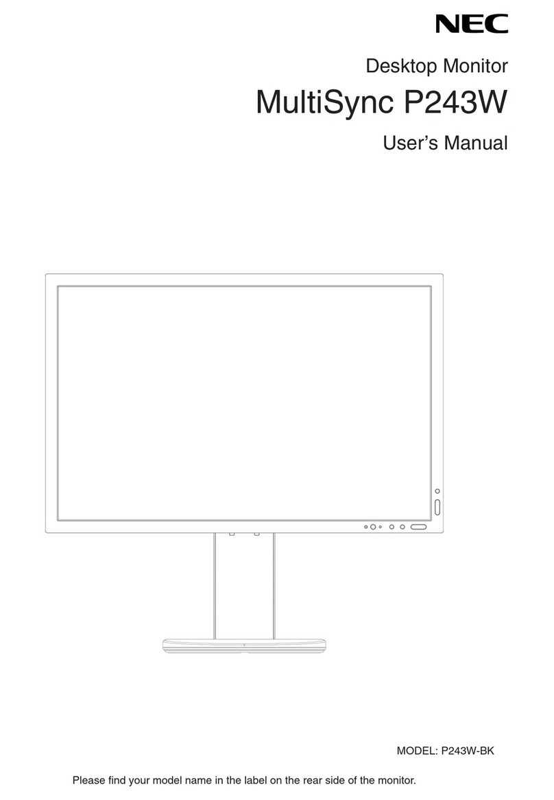 NEC MultiSync P243W User manual
