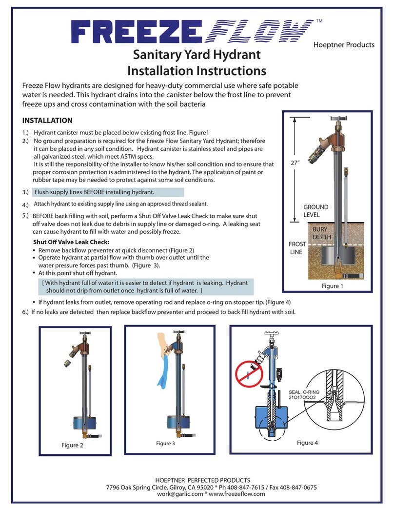 Hoeptner Freeze Flow Sanitary Yard Hydrant User manual