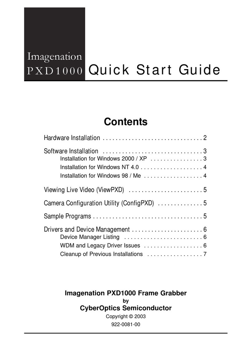 Imagenation PXD1000 quick start guide