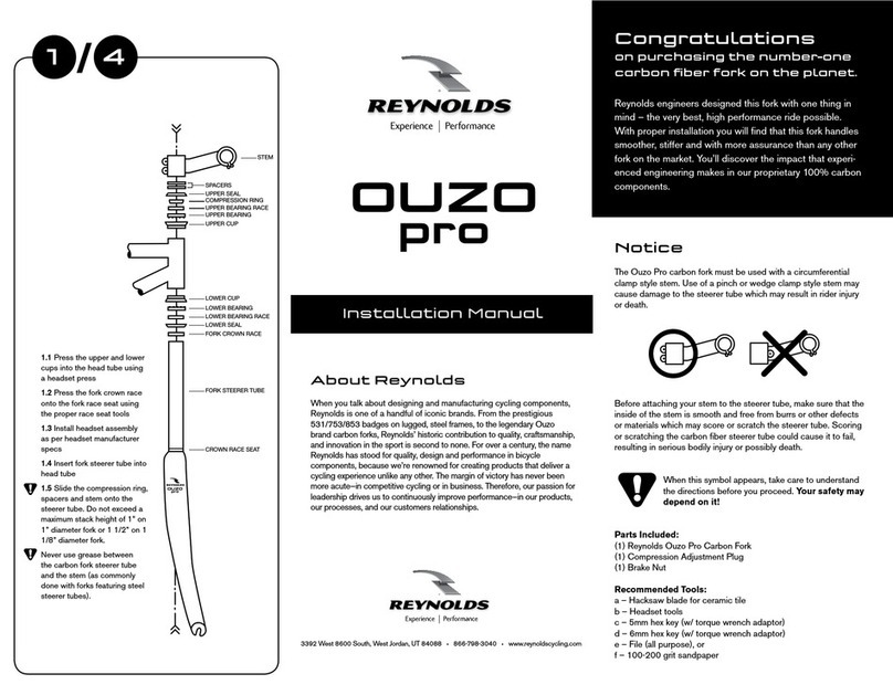 Reynolds Ouzo Pro installation manual