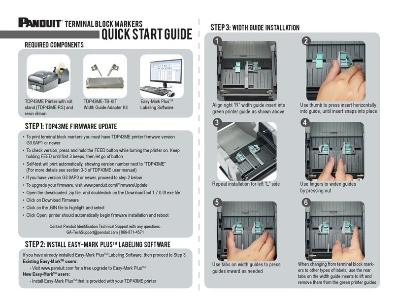 Panduit TERMINAL BLOCK MARKERS quick start guide