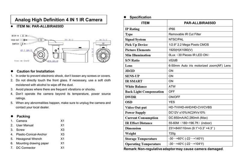 InVid PAR-ALLBIRA650D User manual