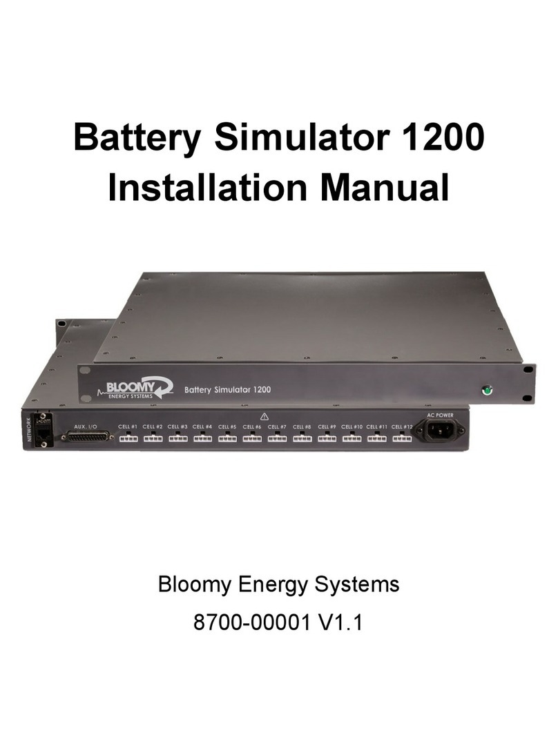 Bloomy Battery Simulator 1200 User manual