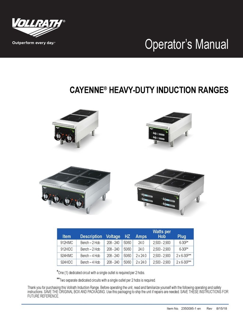 Vollrath CAYENNE 912HIDC User manual