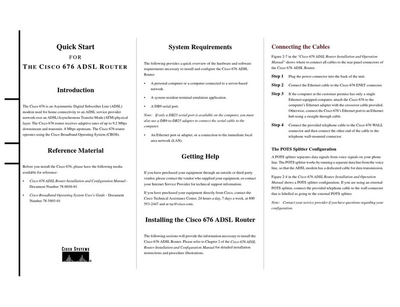 Cisco 676 Operating and maintenance instructions Cisco 676 Operating and maintenance instructions