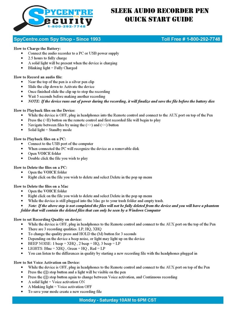 Spycentre Security 5817 Operating and maintenance instructions