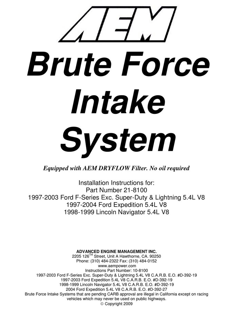 AEM 21-8100 Service manual