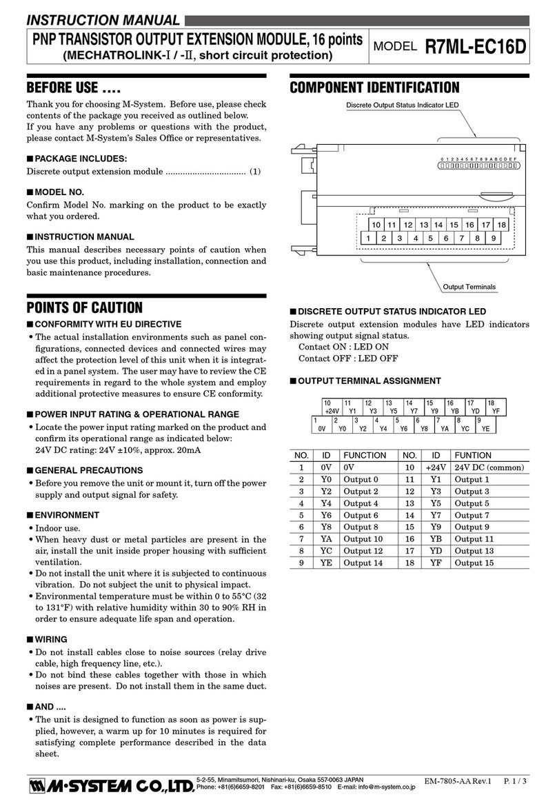 M-system R7ML-EC16D instruction manual