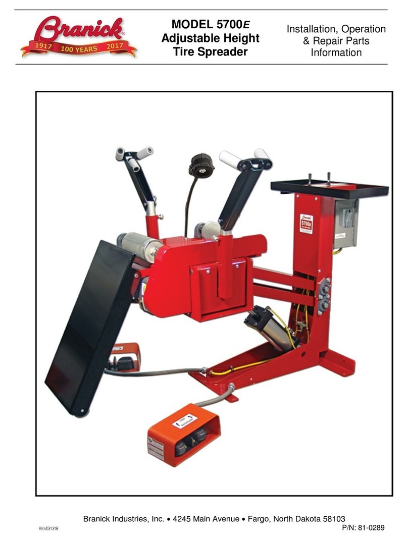 Branick Industries, Inc. 5700E Installation, Operation & Repair Parts Information