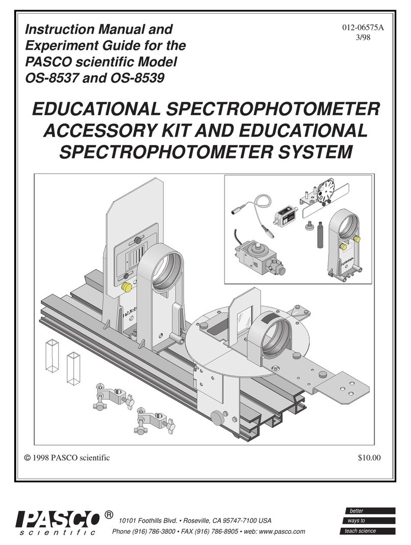 Pasco Scientific OS-8537 Instruction manual and experiment guide