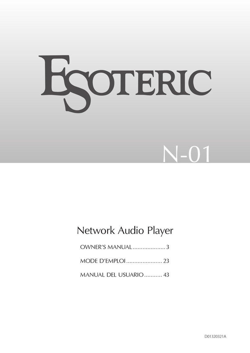 Esoteric N-01 owner's manual