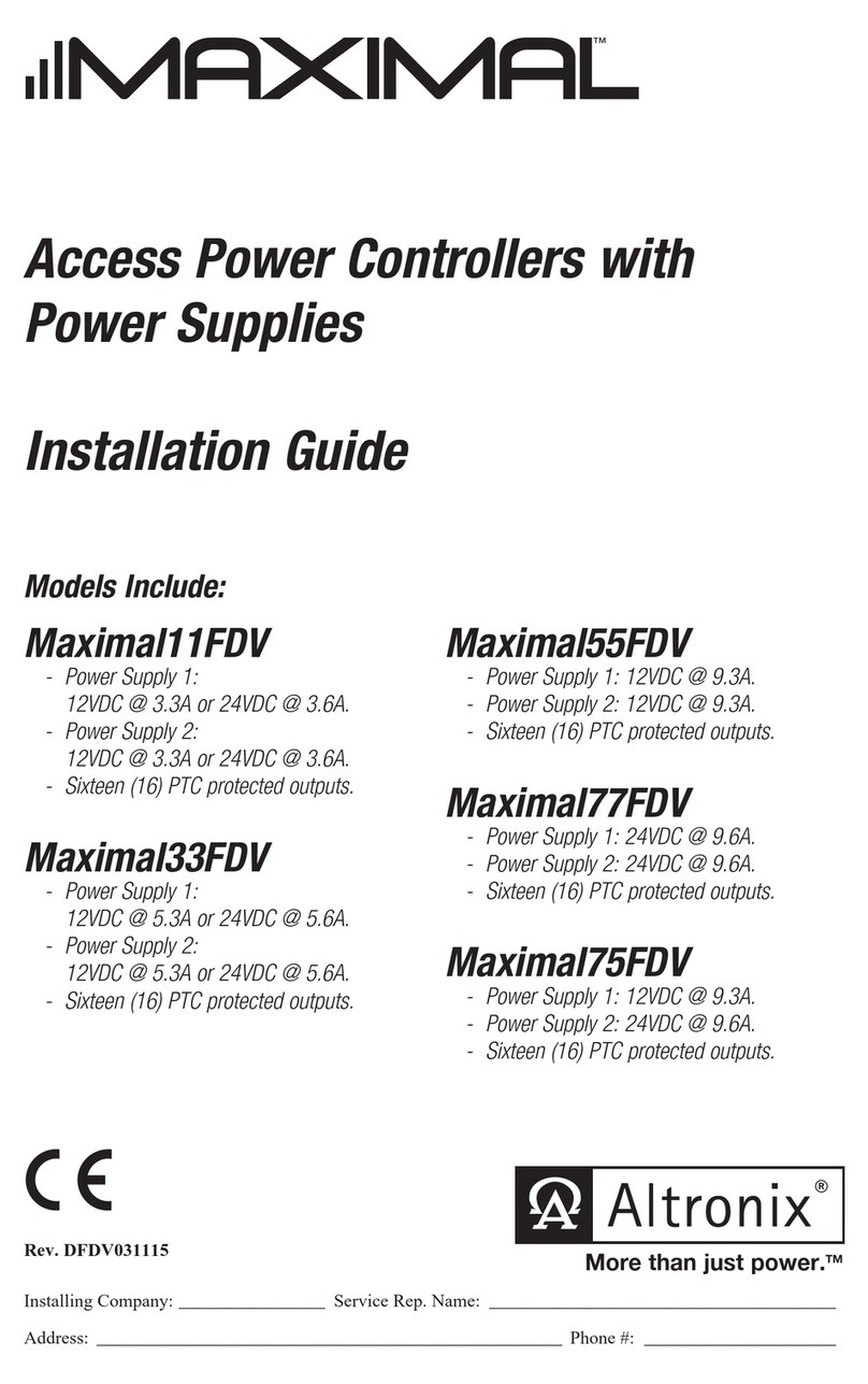 Altronix Maximal11FDV User manual
