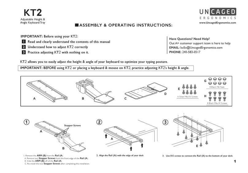 Uncaged Ergonomics KT2 Quick reference guide