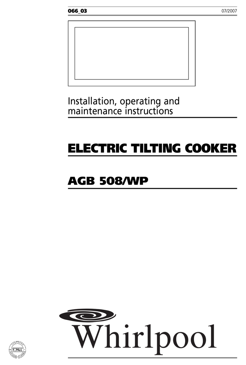 Whirlpool AGB 508/WP Installation, operating and maintenance instructions